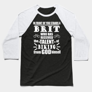 Biking English Great Britain Bike Tour Baseball T-Shirt